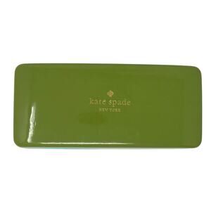 Kate Spade Glasses Holder Case Hard Shell Green and Blue Glossy